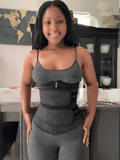 Black high-waisted neoprene waist trainer